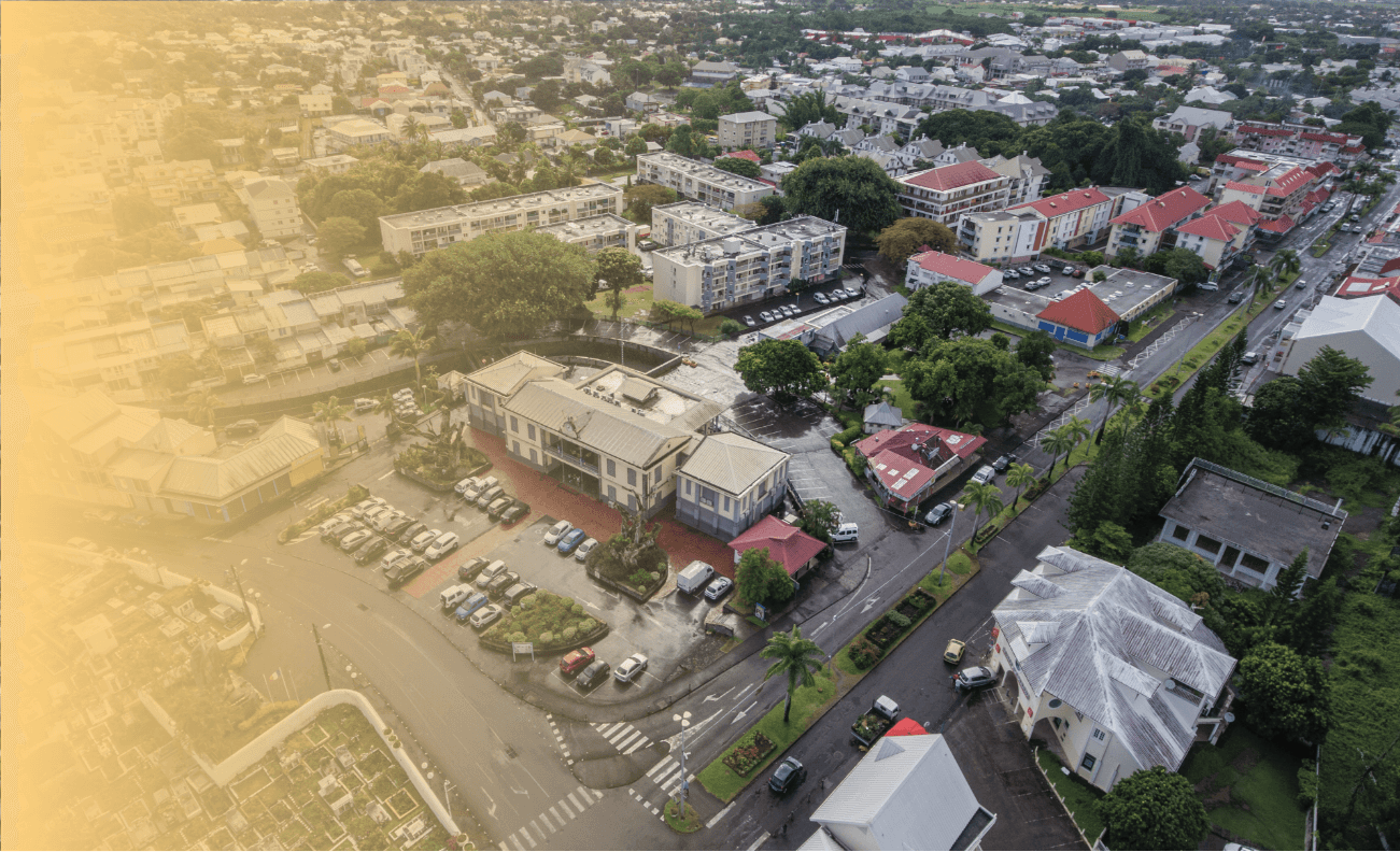 Photo aérienne de la mairie de Saint-André