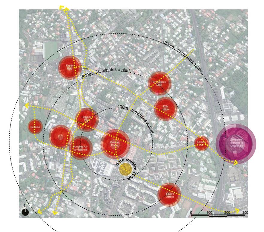 Plan des aménagements de la ville de Saint-André